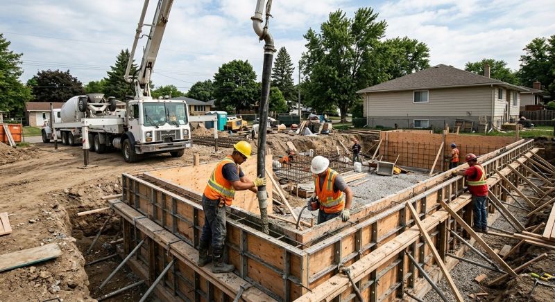 Foundation Wall Pouring in Highland Park, NJ